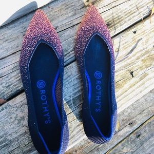 7.5 Rothy’s VIB midnight metallic point. EUC